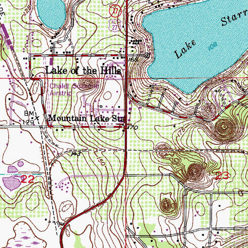 Topographic Map of Mountain Lake Station, FL