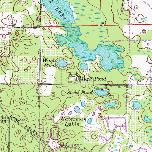Topographic Map of Muck Pond, FL