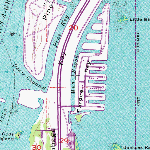 Topographic Map of Mud Bayou, FL