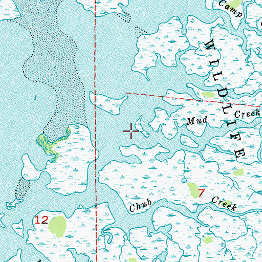 Topographic Map of Mud Creek, FL