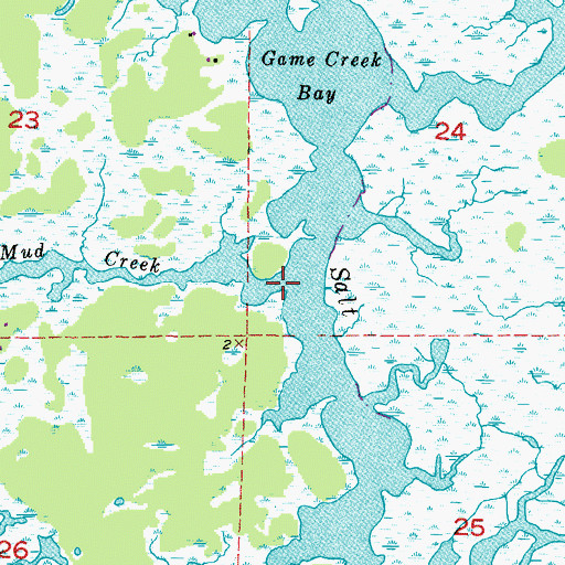 Topographic Map of Mud Creek, FL