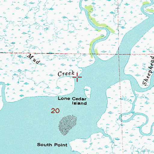 Topographic Map of Mud Creek, FL