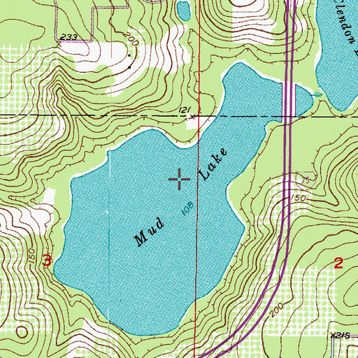 Topographic Map of Mud Lake, FL