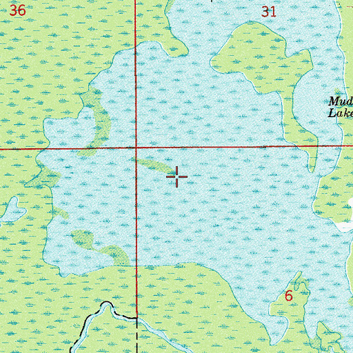 Topographic Map of Mud Lake, FL
