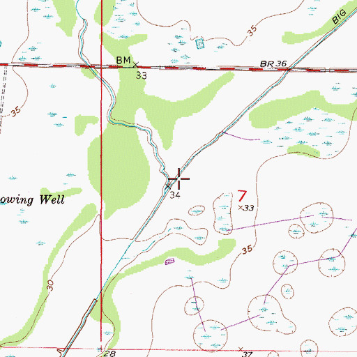 Topographic Map of Mud Slough, FL