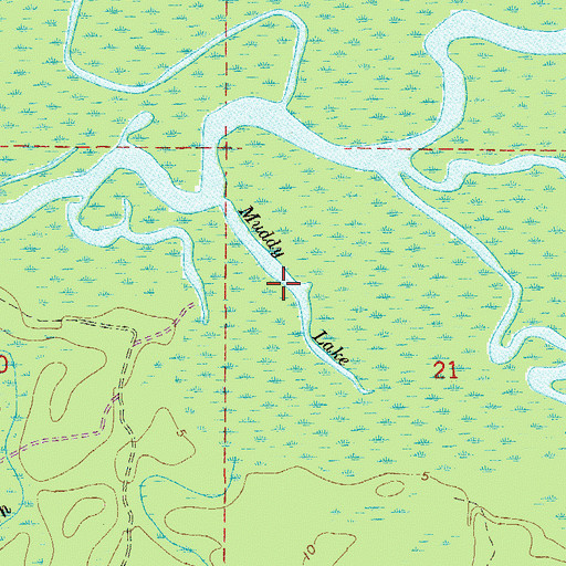 Topographic Map of Muddy Lake, FL