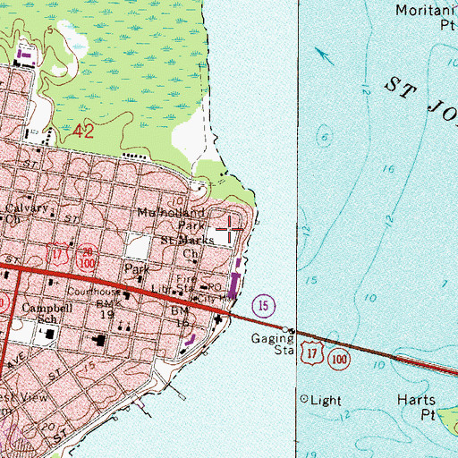 Topographic Map of Mulholland Park, FL