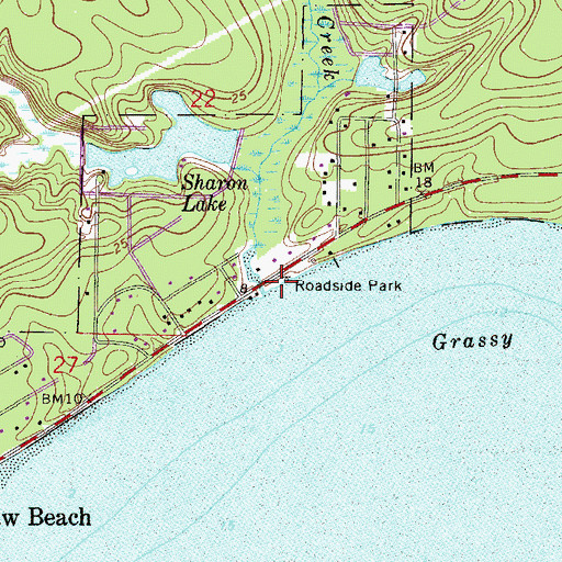 Topographic Map of Mullet Creek, FL
