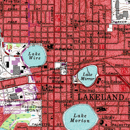 Topographic Map of Munn Park, FL