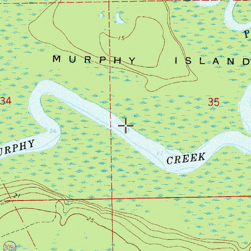 Topographic Map of Murphy Creek, FL
