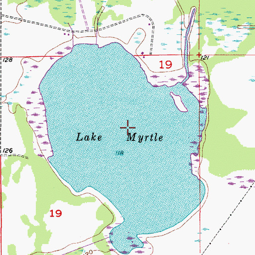 Topographic Map of Lake Ashton, FL