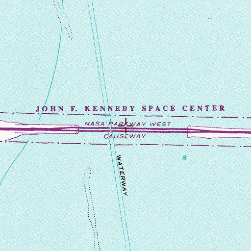 Topographic Map of NASA Parkway West Causeway, FL