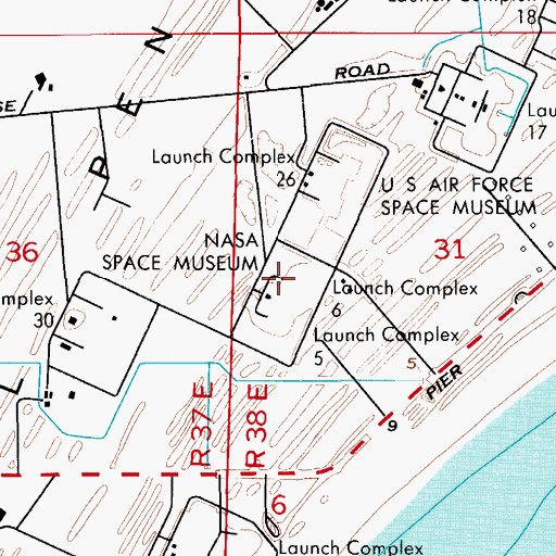 Topographic Map of NASA Space Museum, FL