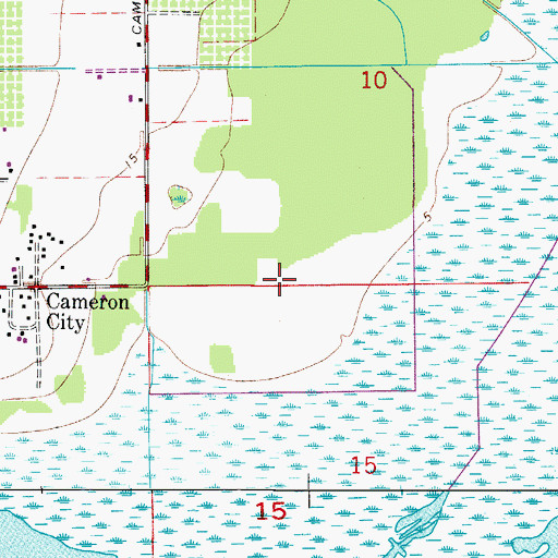 Topographic Map of Naked Place, FL