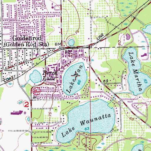 Topographic Map of Lake Nan, FL