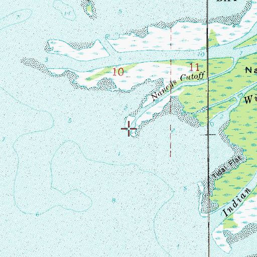 Topographic Map of Nancys Cutoff, FL