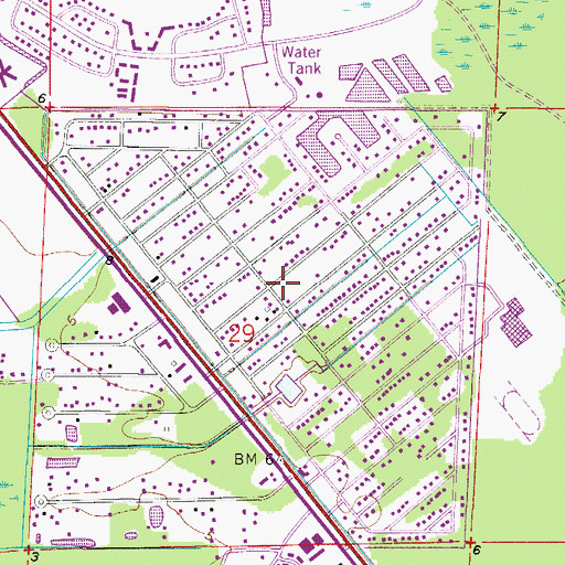 Topographic Map of Naples Manor, FL