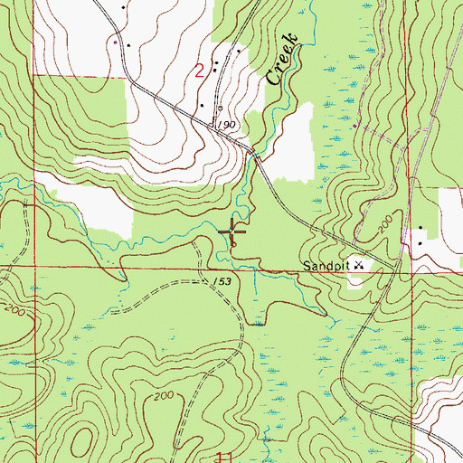 Topographic Map of Narrows Creek, FL