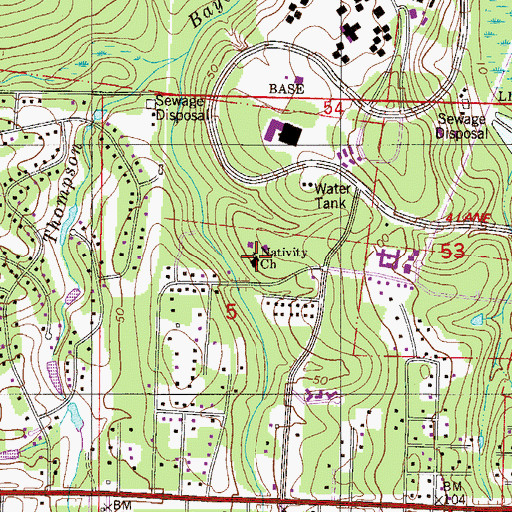 Topographic Map of Nativity Church, FL