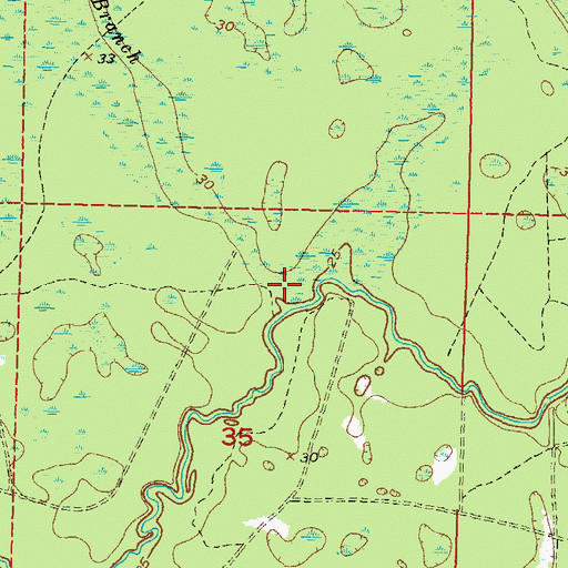 Topographic Map of Natural Well Branch, FL