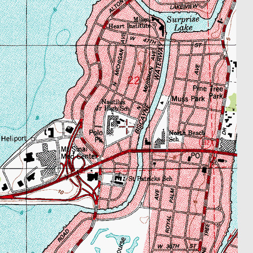 Topographic Map of Polo Park, FL