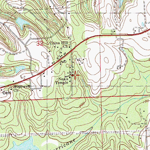 Topographic Map of Neals Temple, FL