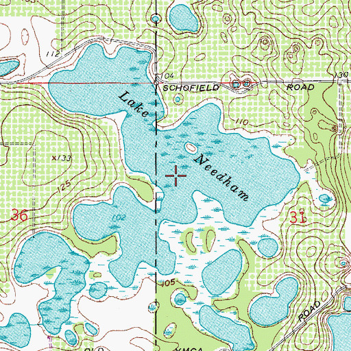 Topographic Map of Lake Needham, FL