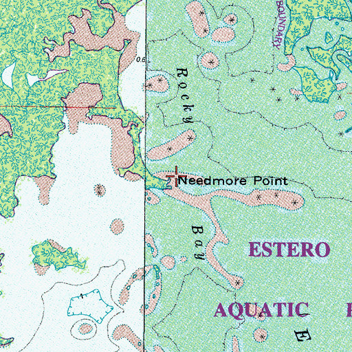 Topographic Map of Needmore Point, FL
