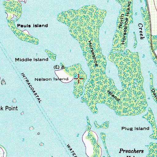 Topographic Map of Nelson Island, FL