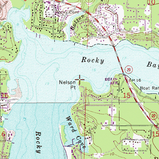Topographic Map of Nelson Point, FL