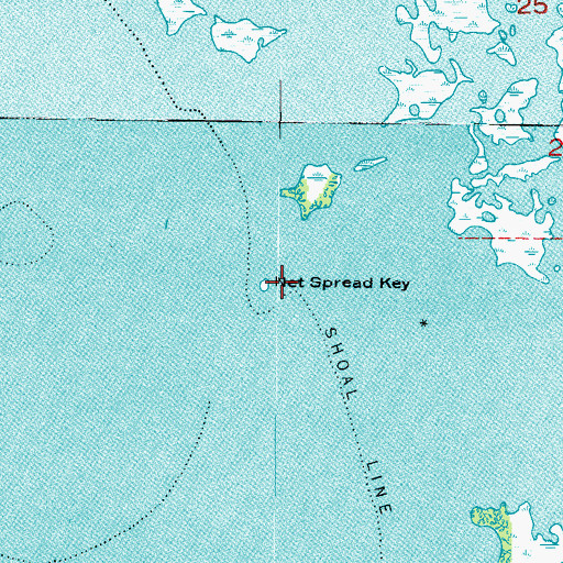 Topographic Map of Net Spread Key, FL