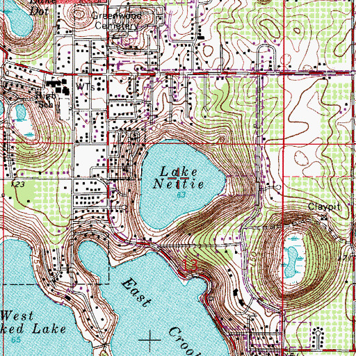Topographic Map of Lake Nettie, FL