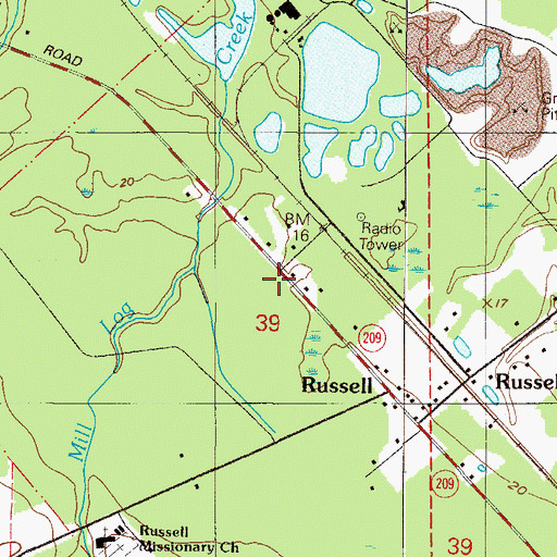 Topographic Map of New Macedonia Church, FL