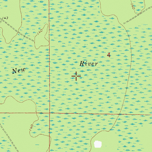 Topographic Map of New River Swamp, FL