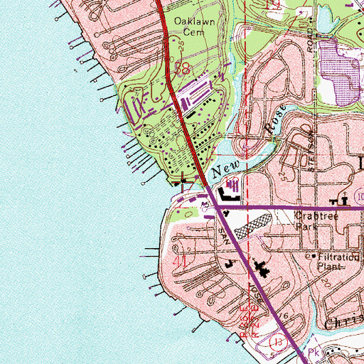 Topographic Map of New Rose Creek, FL