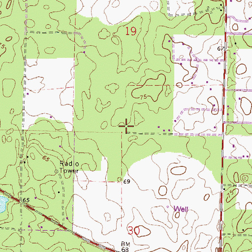 Topographic Map of New Saint Thomas Church, FL