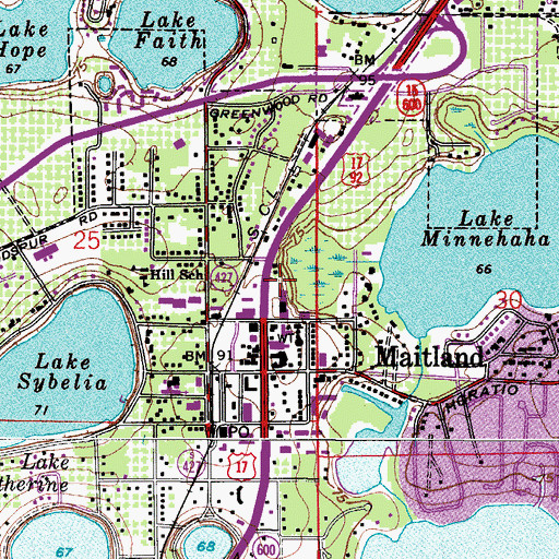 Topographic Map of New Salem Church, FL