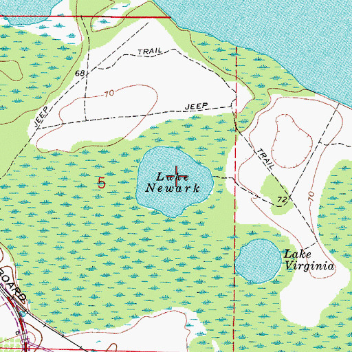 Topographic Map of Lake Newark, FL