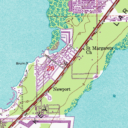 Topographic Map of Newport, FL