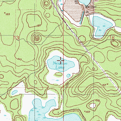Topographic Map of Newton Lake, FL