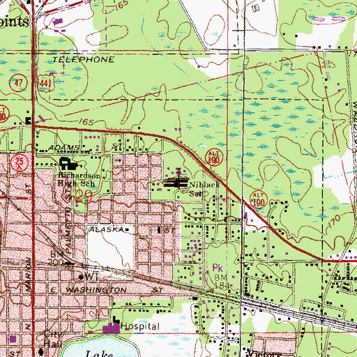Topographic Map of Niblack Elementary School, FL