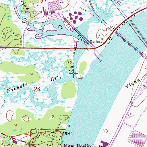Topographic Map of Nichols Creek, FL