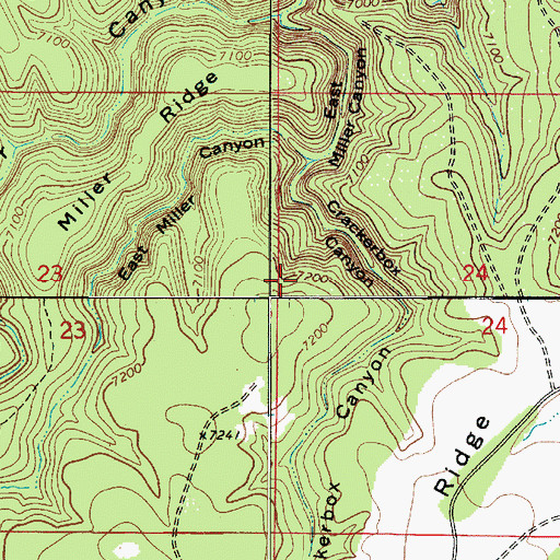 Topographic Map of East Miller Canyon, AZ