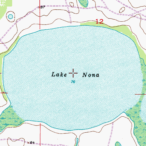 Topographic Map of Lake Nona, FL
