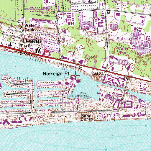 Topographic Map of Norreigo Point, FL