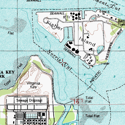 Topographic Map of Norris Cut, FL
