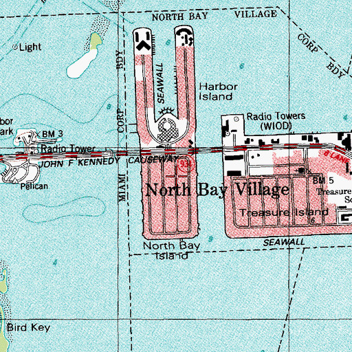 Topographic Map of North Bay Island, FL
