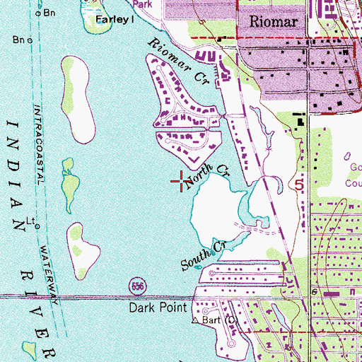 Topographic Map of North Creek, FL