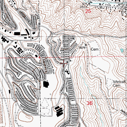 Topographic Map of East Plantsite, AZ