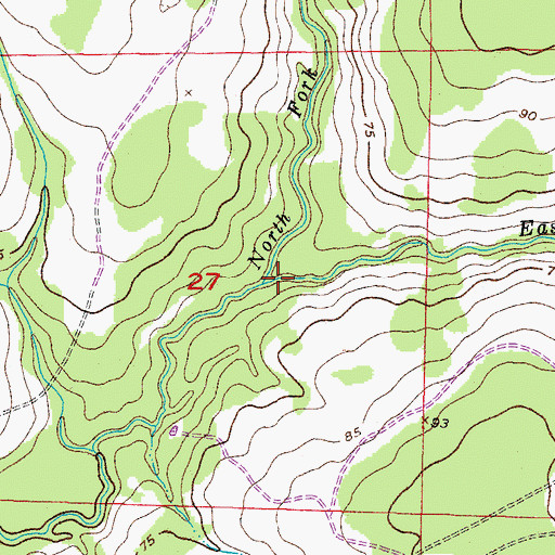 Topographic Map of North Fork Manatee River, FL